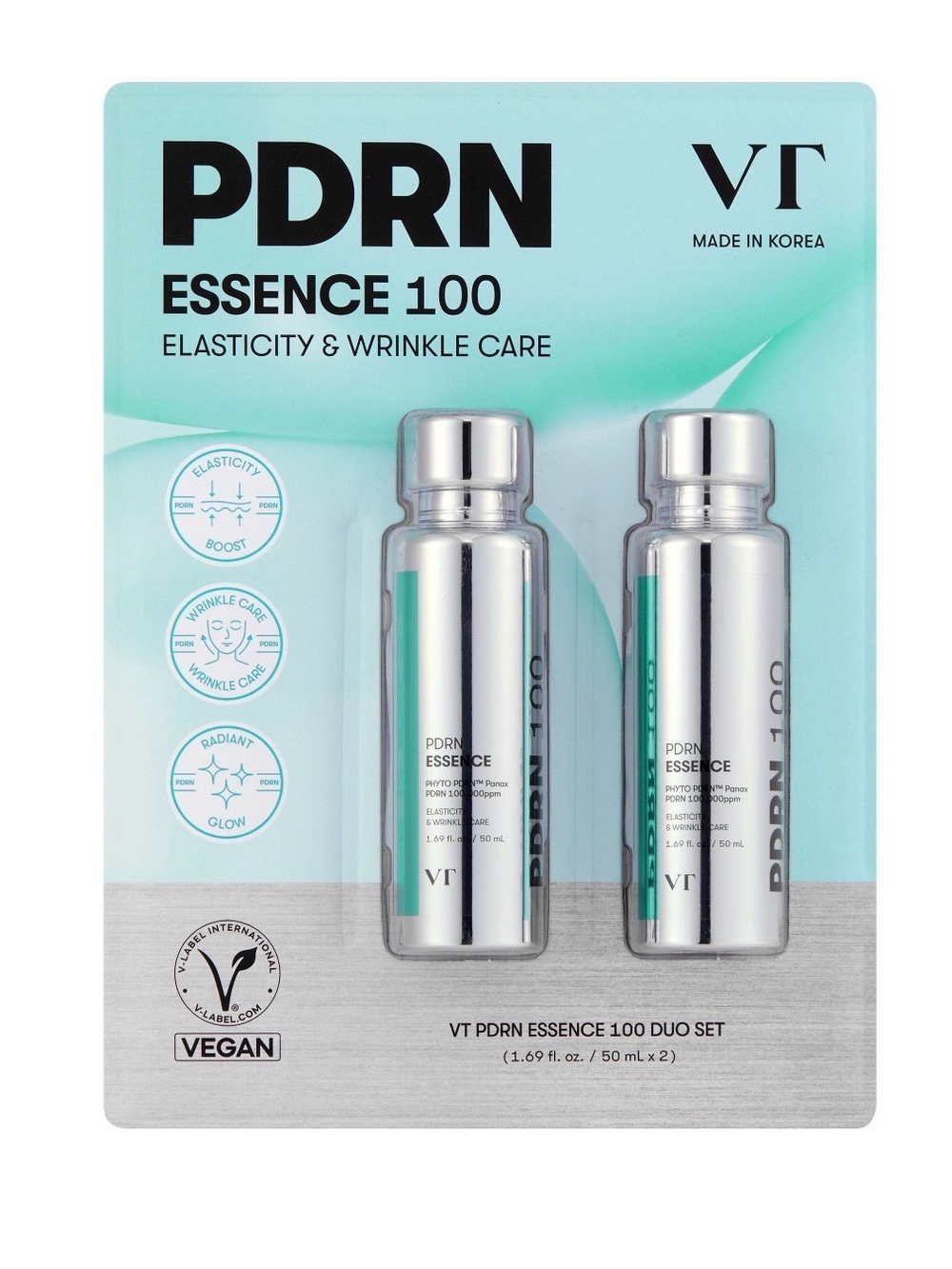 2x VT PDRN 100 Essence (KBEAUTY) Korean Gingseng Plant-derived Serum 50ml new
